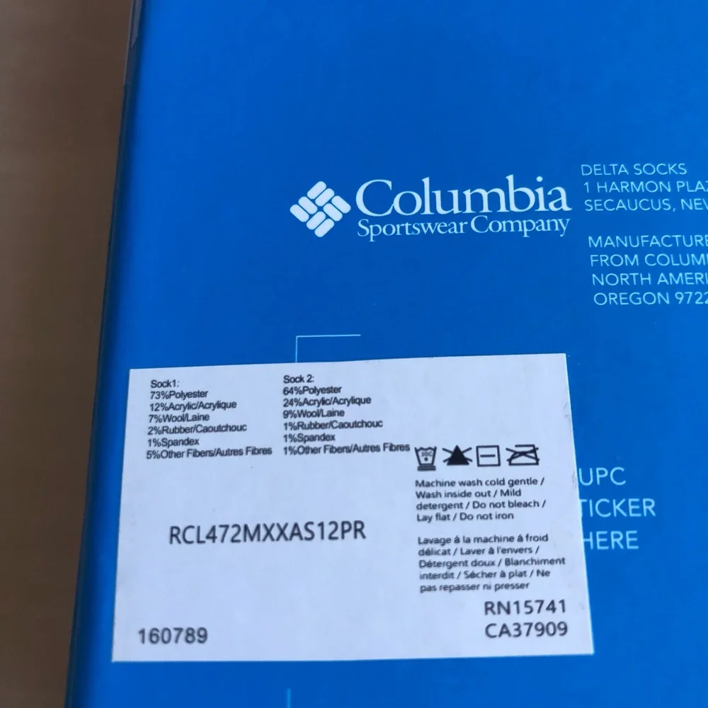 New Columbia Wool Socks Box Set